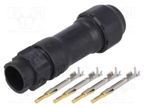 Conector: Redondos, Macho, Ficha, Cerrar, Pin: 4,.