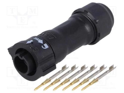 Conector: Redondos, Macho, Ficha, Cerrar, Pin: 6,.