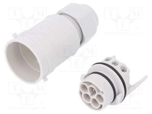 Conector: de alimentação, terminal parafusado, ma.