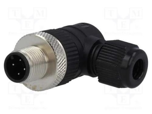 Ficha, M12, Pin: 4, Macho, Código A-Devicenet / Canopen, com Cabo