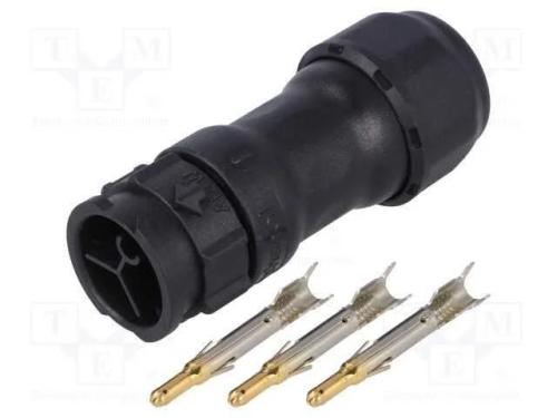 Conector: redondos, macho, ficha, cerrar, PIN: 3,.