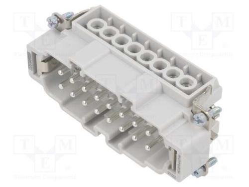 Conector: retangulares, macho, 500V, 20A, PIN: 16.