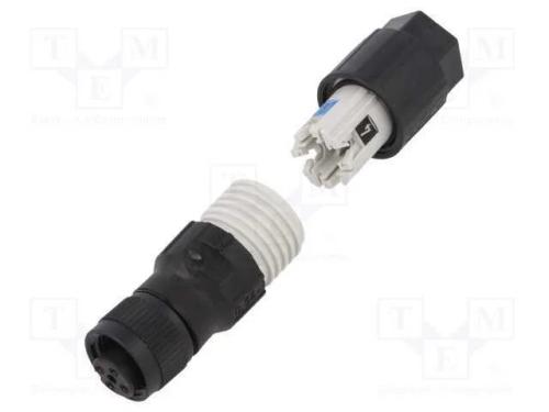 Ficha, M12, Pin: 4, Fêmea, Código A-Devicenet / Canopen, com Cabo