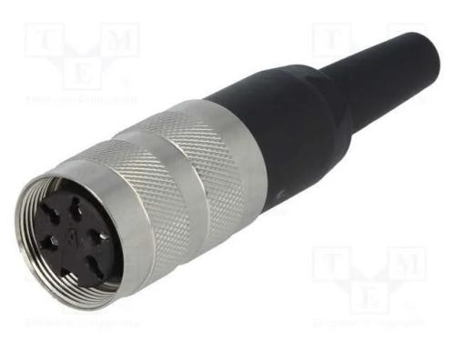 Conector: M16, ficha, fêmea, solda, com cabo, PIN.