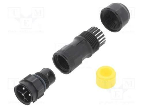 Conector: redondos, macho, ficha, terminal parafu.