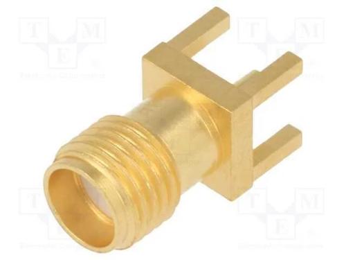 Tomada, SMA, fêmea, simples, 50O, THT, para PCB, .