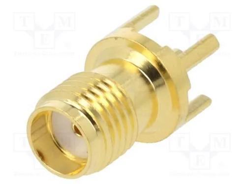 Tomada, SMA, fêmea, simples, 50O, THT, para PCB, .