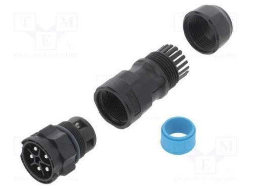 Conector: redondos, macho, ficha, terminal parafu.