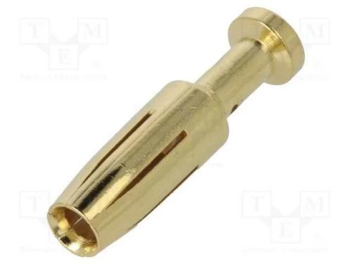 Contacto, fêmea, liga em cobre, dourado, 2,5mm2, .
