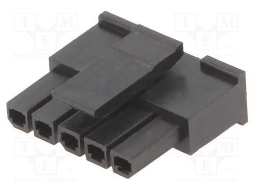 Ficha, Fio-Placa, Fêmea, Minitek Pwr 3.0, 3mm, Pin: 5, -40÷105c