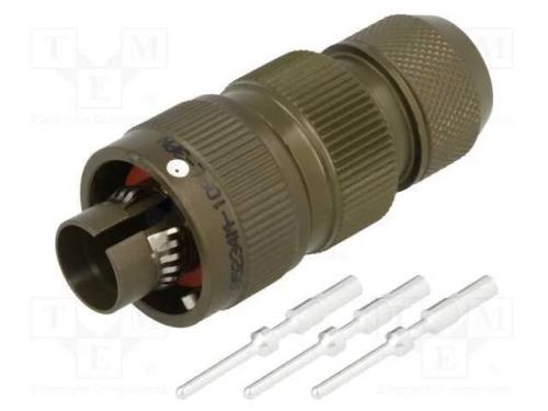 Conector: Militar, Tamanho 10sl, Vg95234, Ficha, Macho, Pin: 3, 22a