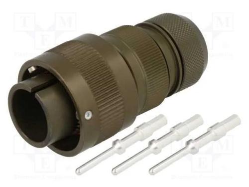 Conector: Militar, Tamanho 16, Vg95234, Ficha, Macho, Pin: 3, Cerrar