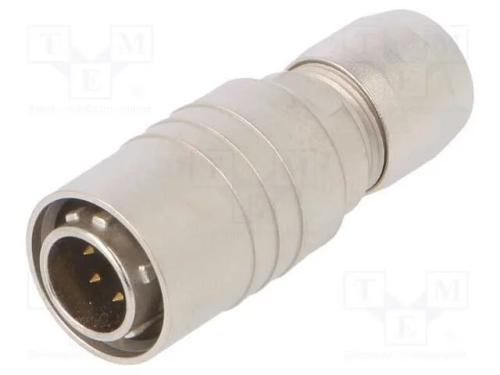 Conector: Redondos, Hr10, Push-Pull, Ficha, 2a, Dourado, Solda