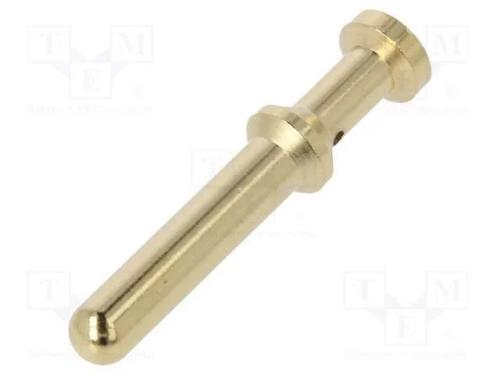 Contacto, macho, liga em cobre, dourado, 2,5mm2, .