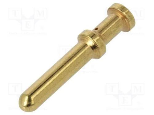 Contacto, macho, liga em cobre, dourado, 4mm2, 12.