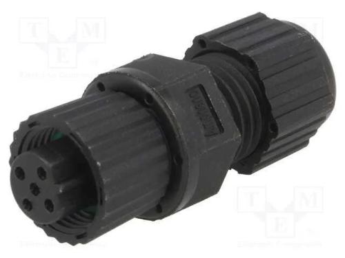 Ficha, M12, Pin: 5, Fêmea, Código B-Profibus, com Cabo, Solda, Ip68