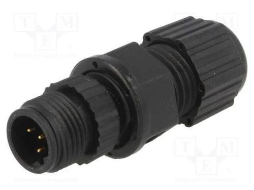 Ficha, M12, Pin: 5, Macho, Código B-Profibus, com Cabo, Solda, Ip68