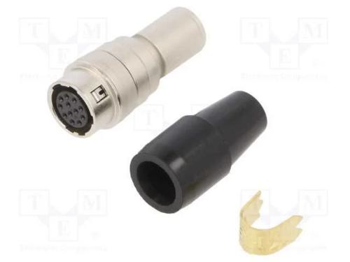 Conector: Redondos, Hr10, Push-Pull, Ficha, 2a, Prateado, Solda