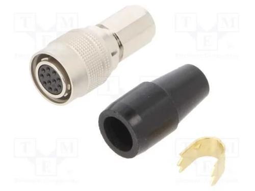 Conector: Redondos, Hr10, Push-Pull, Ficha, 2a, Prateado, Solda