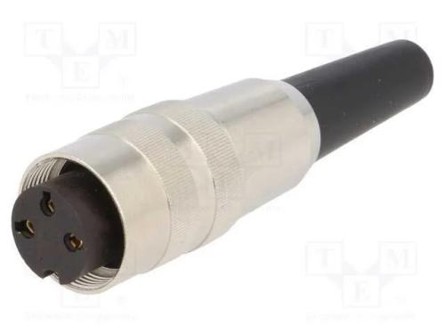 Conector: M16, ficha, fêmea, solda, com cabo, PIN.