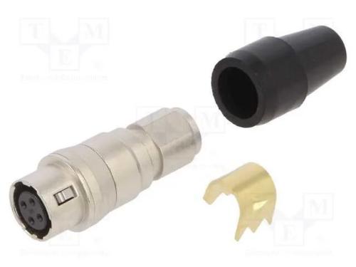 Conector: Redondos, Hr10, Push-Pull, Ficha, 2a, Prateado, Solda