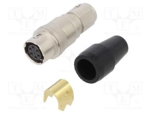 Conector: Redondos, Hr10, Push-Pull, Ficha, 2a, Prateado, Solda