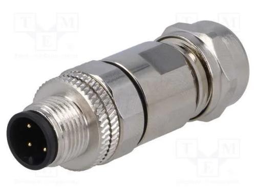 Ficha, M12, Pin: 4, Macho, Código A-Devicenet / Canopen, com Cabo