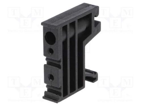 Suporte, preta, Larg: 10mm, poliamida, TS35, -25÷.