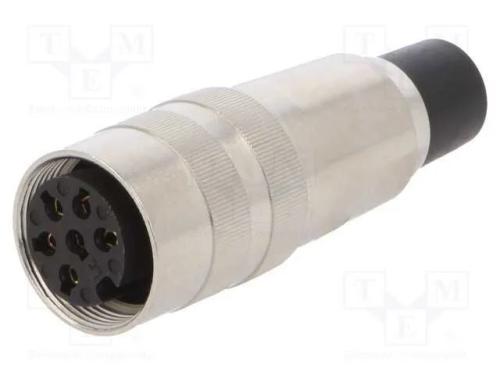 Conector: M16, ficha, fêmea, solda, com cabo, PIN.