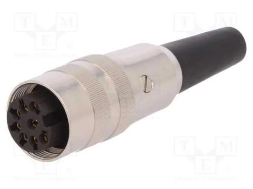 Conector: M16, ficha, fêmea, solda, com cabo, PIN.
