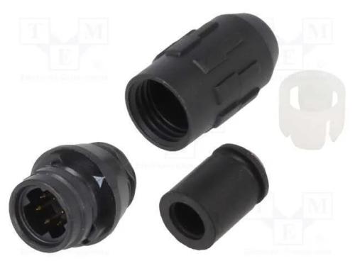 Conector: Redondos, Hr30, Push-Pull, Ficha, 2a, Dourado, Solda
