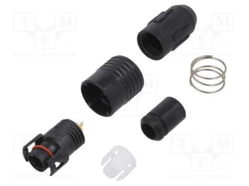 Conector: Redondos, Hr30, Push-Pull, Ficha, 2a, Dourado, Solda