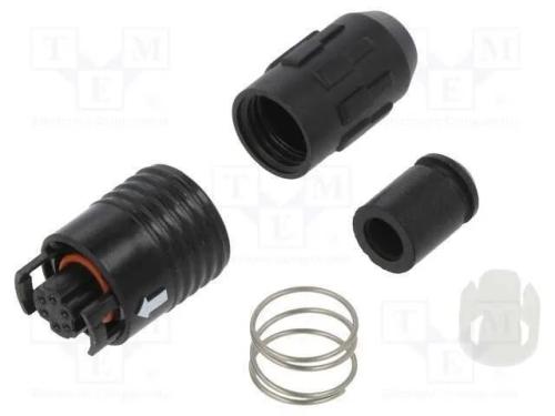 Conector: Redondos, Hr30, Push-Pull, Ficha, 2a, Dourado, Solda
