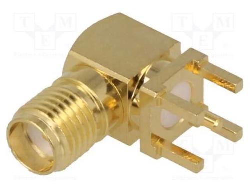 Tomada, SMA, fêmea, angulares 90, THT, para PCB, .