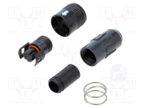Conector: Redondos, Hr30, Push-Pull, Ficha, 2a, Dourado, Solda
