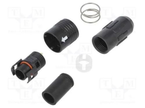 Conector: Redondos, Hr30, Push-Pull, Ficha, 2a, Dourado, Solda