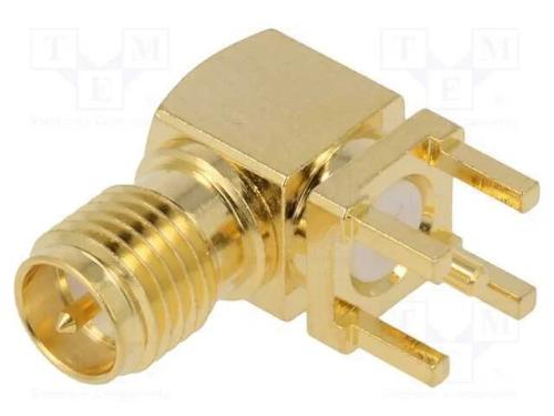 Tomada, SMA, macho, angulares 90, THT, para PCB, .