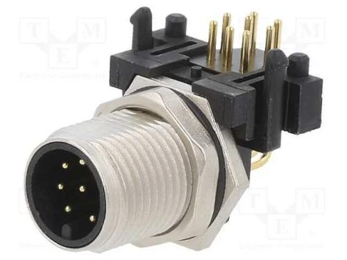 Tomada, M12, Pin: 8, Macho, Código A-Devicenet / Canopen, Tht, 30v