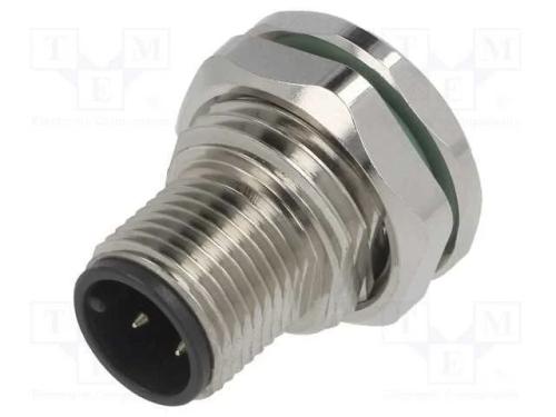 Tomada, M12, Pin: 4, Macho, Código A-Devicenet / Canopen, Tht, 250v