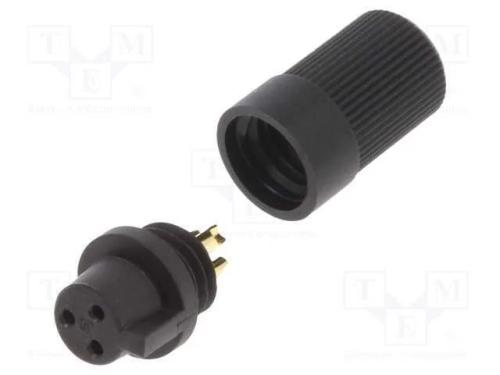 Conector: redondos, 719, 60V, PIN: 3, ficha, fême.