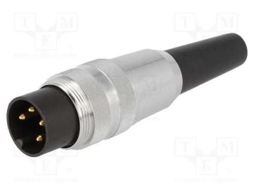 Conector: M16, ficha, macho, solda, com cabo, PIN.