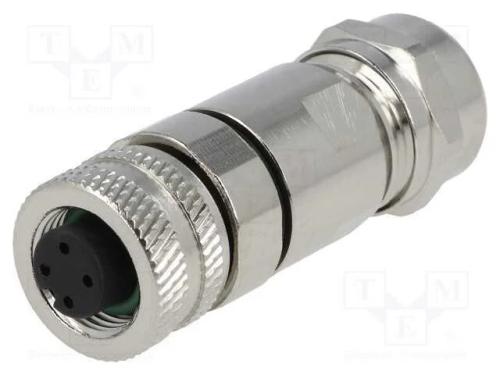 Ficha, M12, Pin: 4, Fêmea, Código A-Devicenet / Canopen, com Cabo