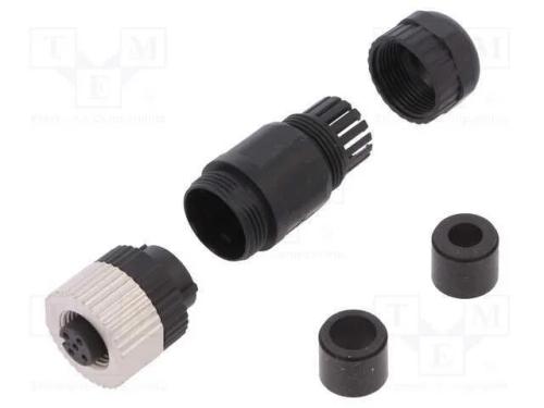 Ficha, M12, Pin: 5, Fêmea, Código A-Devicenet / Canopen, com Cabo
