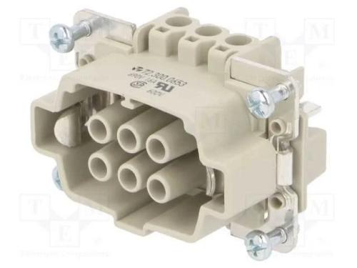 Conector: HDC, fêmea, PIN: 6, tamanho 6, inserto .