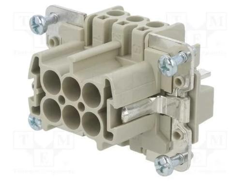 Conector: HDC, macho, PIN: 6, tamanho 6, inserto .