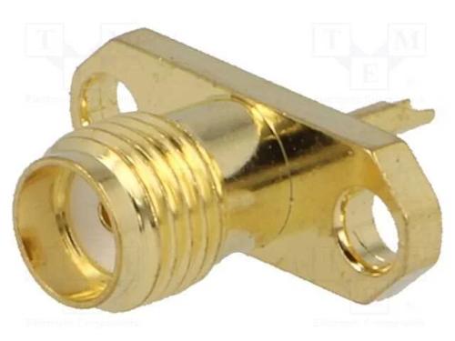 Tomada, SMA, fêmea, simples, solda, dourado