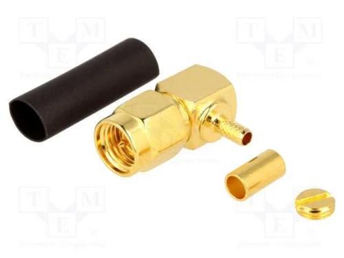 Ficha, Sma, Macho, Angulares 90, 50o, Cerrar, com Cabo, Ptfe