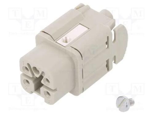 Conector: HDC, fêmea, PIN: 5, tamanho 3, inserto .