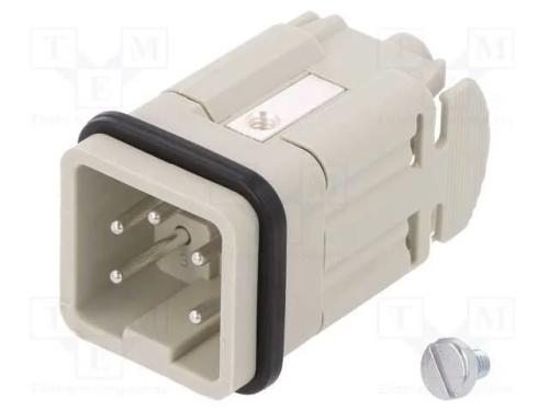Conector: HDC, macho, PIN: 5, tamanho 3, inserto .