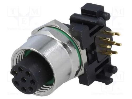 Tomada, M12, Pin: 8, Fêmea, Código A-Devicenet / Canopen, Tht, 30v